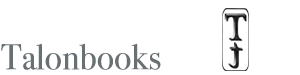 The logo for Talonbooks, a stylized capital letter T overtop of a stylized lower case t